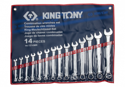 KINGTONY 1214MR ชุดประแจแหวนข้าง-ปากตาย 14ตัว/ชุด