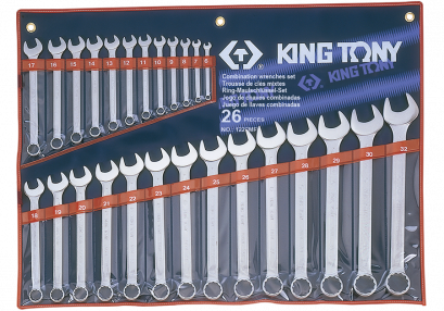 KINGTONY 1226MR ชุดประแจแหวนข้าง-ปากตาย 26ตัว/ชุด