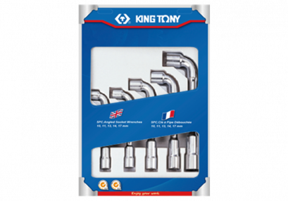 KINGTONY 1805MR ชุดประแจบล็อกตัวแอล 2 หัว (12,6เหลี่ยม) 5ตัว/ชุด