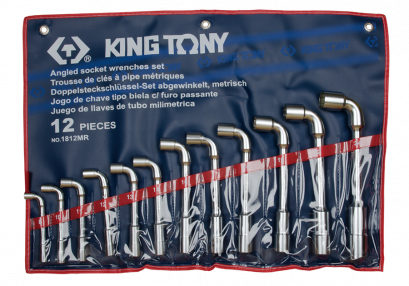 KINGTONY 1812MR ชุดประแจบล็อกตัวแอล 2 หัว (12,6เหลี่ยม) 12ตัว/ชุด