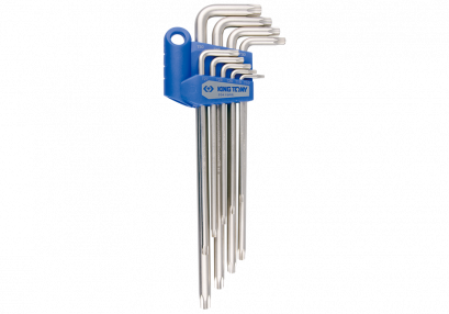 KINGTONY 20419PR ประแจตัวแอล ท็อค-ยาว-มีรู 9 ตัว/ชุด T10 ถึง T50