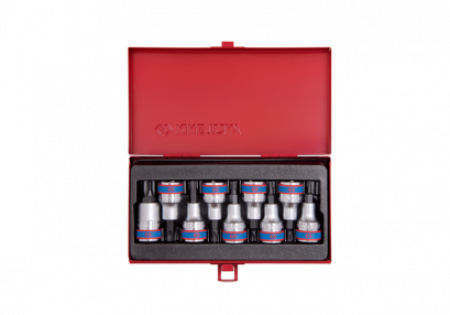 KINGTONY ลูกบล็อกเดือยโผล่ ท็อคสั้น รู 1/2” มี 9 ตัว/ชุด