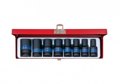 KINGTONY 4413MP ลูกบล็อกลม 6เหลี่ยม ยาวบาง 1/2” 8 ตัว/ชุด