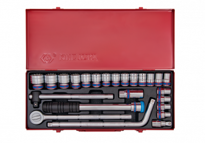 KINGTONY 4524MR บล็อกชุด รู 1/2” 24 ตัว/ชุด (ระบบมิล)