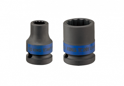 KINGTONY ลูกบล็อกลม สั้น รู 1/2” 12เหลี่ยม (ระบบมิล)