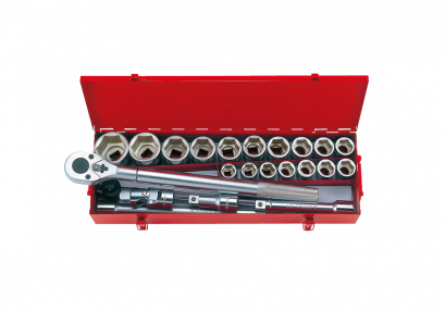 KINGTONY 6323MR บล็อกชุด รู 3/4” 23 ตัว/ชุด 6เหลี่ยม (ระบบมิล)