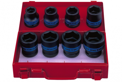 KINGTONY 6408MP10 ลูกบล็อกลม 6เหลี่ยม สั้น 3/4” 8 ตัว/ชุด