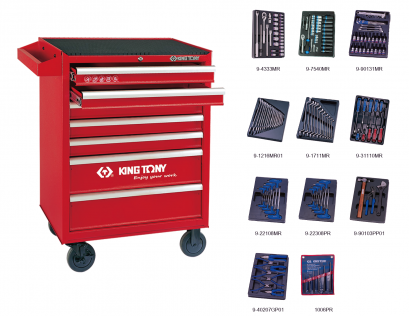 KINGTONY (934-000MR) ตู้เครื่องมือพร้อมเครื่องมือ 173ชิ้น/ชุด