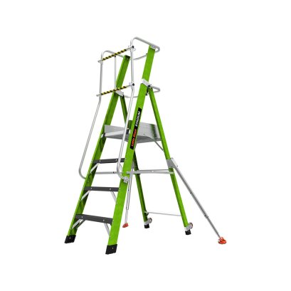 LITTLE GIANT บันไดไฟเบอร์กลาส 4 ฟุต มีขาค้ำ รุ่น 19404-146