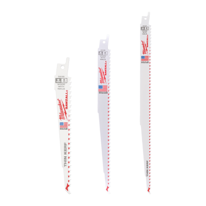 MILWAUKEE ใบเลื่อยซอว์ซอลตัดไม้ 6,9,12&quot; Thin Kerf  5TPI (5ใบ)