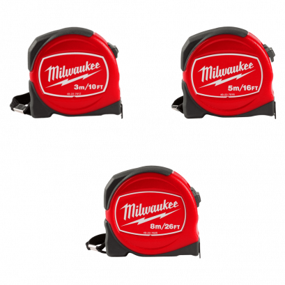 MILWAUKEE ตลับเมตรรุ่น RED ความยาว 3, 5, 8 เมตร