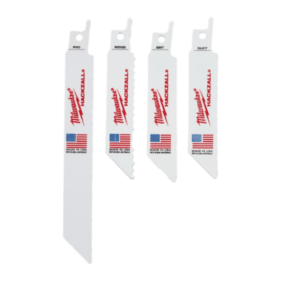 MILWAUKEE ชุดใบเลื่อยแฮ็คซอลตัดไม้ ท่อโลหะบาง ท่อพีวีซี (10 ใบ) รุ่น 49-22-0220