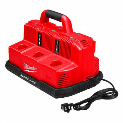 M12-18C3 แท่นชาร์จแบตเตอรี่ 12-18 โวลต์ แบบชาร์จเร็ว 6 ช่อง