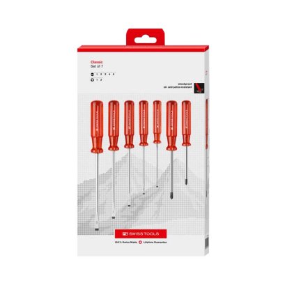 PB Swiss Tools ชุดไขควง 7 ตัว ด้ามพลาสติก รุ่น PB 250.CBB