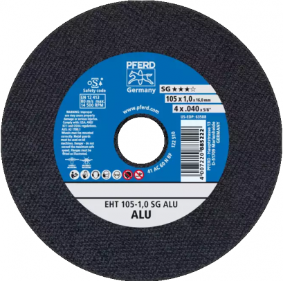 PFERD EHT 105-1,0 SG ALU/16,0 ใบตัดอลูมิเนียม 4นิ้ว ตราม้าลอดห่วง