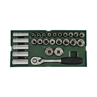 SATA ชุดถาดลูกบล็อกและด้ามฟรี 1/2&quot; จำนวน 26 ชิ้น SATA 09915
