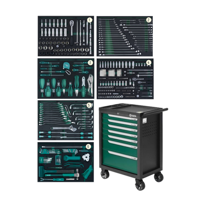 SATA ตู้เครื่องมือช่าง 6 ชั้น พร้อมเครื่องมือ 368 ชิ้น รุ่น 09931