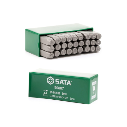 SATA ชุดตอกตัวอักษรภาษาอังกฤษ 3,4,5,6,8 มม. (27 ชิ้น)
