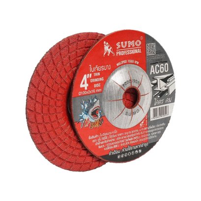 ใบเจียร 4” (100x2mm) AC60 TOPSHARP SUMO สีแดง