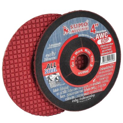 ใบเจียรเหล็ก 4&quot; (100x2mm) AWC60P สีแดง SUMO AWC60P