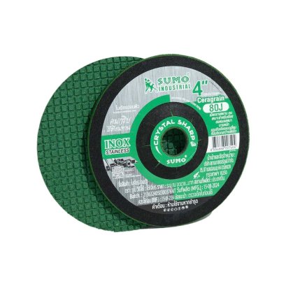 ใบเจียร 4&quot; (100x2.0mm) Ceragrain80J SUMO สีเขียว