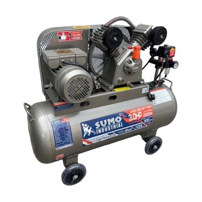 SUMO ปั๊มลมสายพาน 3 HP 100 ลิตร รุ่น JV0.30/8T100