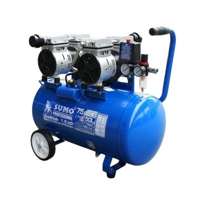 SUMO ปั๊มลมไร้น้ำมัน Silent Oil Free Air compressor L Type 50L