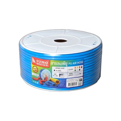 SUMO สายลมม้วน สีฟ้า PU Air Hose 6.5x10 LIGHT BLUE (100 M.)