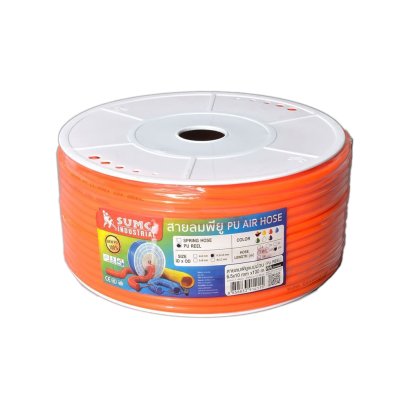 SUMO สายลมม้วน PU ขนาด 6.5x10 สีส้ม (100 เมตร)