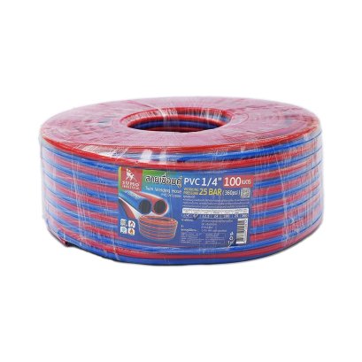 SUMO สายลมคู่ PVC 1/4”x100M 1 ชั้น (น้ำเงิน-แดง)