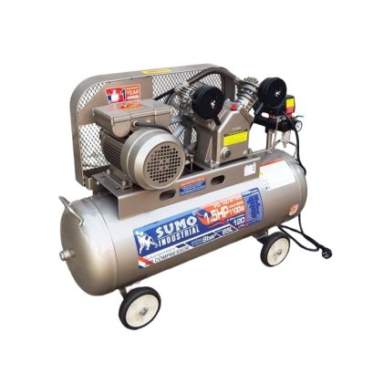 SUMO ปั๊มลมสายพาน 2 ลูกสูบ 1.5 HP 65 ลิตร รุ่น V0.12/7T65
