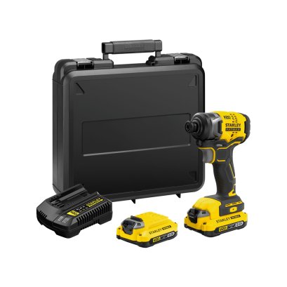 STANLEY ไขควงกระแทกไร้สาย ไร้แปรงถ่าน 20 โวลท์ รุ่น SBI810D2K-B1