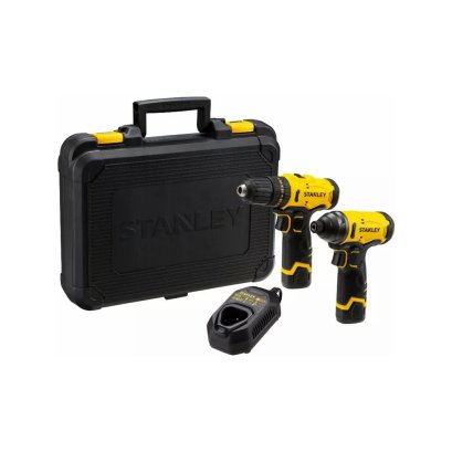 STANLEY ชุดคู่สว่านกระแทก+ไขควงกระแทกไร้สาย รุ่น SCHI10D2K-B1