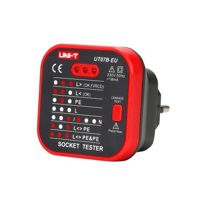 UNI-T เครื่องทดสอบปลั๊กไฟ Socket/Receptacle Tester UT07B-EU