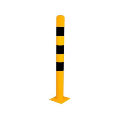 YAMADA เสาจราจรเหล็ก 80cm. (เหลือง-ดำ) Traffic Bollard