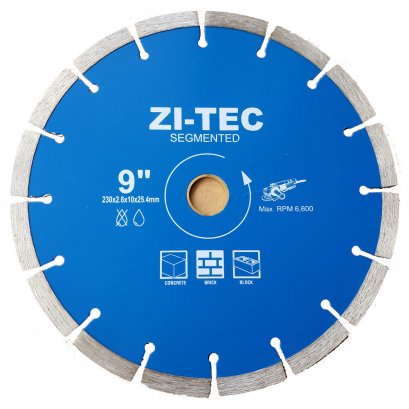 ZI-TEC ZI Segmented DIAMOND BLADE 9&quot; ใบเพชรตัดคอนกรีต 9 นิ้ว