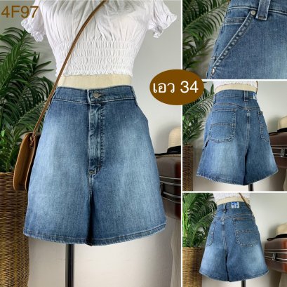 ♥️ รหัส4F97 ▪️ป้าย Riveted By Lee  ▪️ เอว 34&quot; สะโพก 43-46&quot; ต้นขา 28-29&quot; ▪️เป้า 12.5&quot; ยาว 15&quot; (นิ้ว)