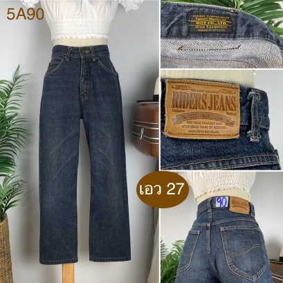 ♥️ รหัส5A90 ▪️ป้าย Riders  ▪️ เอว 27&quot; สะโพก 38&quot; ต้นขา 22&quot; ▪️เป้า 11&quot; ยาว 35&quot; (นิ้ว)