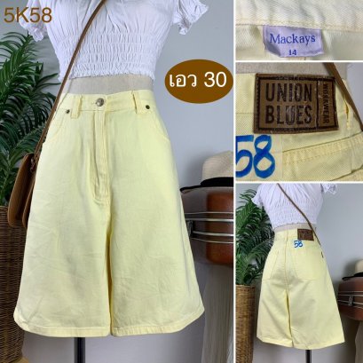 ♥️ รหัส5K58 ▪️ป้าย Union Blues  ▪️ เอว 30&quot; สะโพก 42&quot; ต้นขา 24&quot; ▪️เป้า 12&quot; ยาว 20&quot;(นิ้ว)