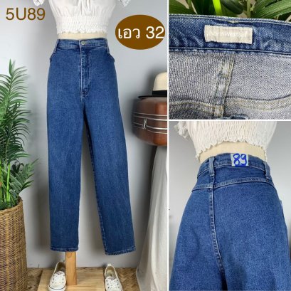 &hearts;️ รหัส5U89 ▪️ป้าย North West Blue  ▪️ เอว 32" สะโพก 42" ต้นขา 25" ▪️เป้า 13" ยาว 40.5" (นิ้ว)