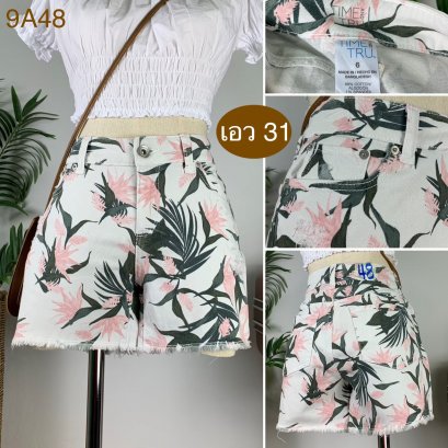 ♥️ รหัส9A48 ▪️ป้าย Time Tru  ▪️ เอว 31&quot; สะโพก 36-37&quot; ต้นขา 23&quot; ▪️เป้า 9&quot; ยาว 11.5&quot; (นิ้ว)