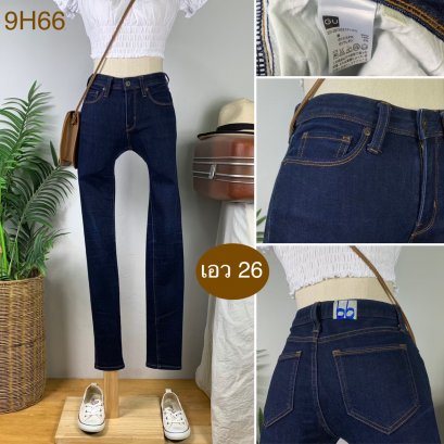 &hearts;️ รหัส9H66 ▪️ป้าย GU  ▪️ เอว 26" สะโพก 32" ต้นขา 17" ▪️เป้า 8.5" ยาว 37.5" ปลายขา 5" (นิ้ว)