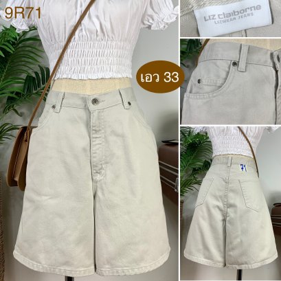 ♥️ รหัส9R71 ▪️ป้าย Liz Claiborne  ▪️ เอว 33&quot; สะโพก 42&quot; ต้นขา 28&quot; ▪️เป้า 11&quot; ยาว 19&quot; (นิ้ว)
