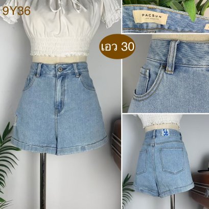 ♥️ รหัส9Y36 ▪️ป้าย Pacsun  ▪️ เอว 30&quot; สะโพก 38&quot; ต้นขา 24&quot; ▪️เป้า 12.5&quot; ยาว 13.5&quot; (นิ้ว)
