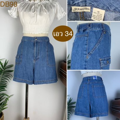 ♥️ รหัสDB98 ▪️ป้าย ST.John&#039;s Bay  ▪️ เอว 34&quot; สะโพก 43&quot; ต้นขา 28&quot; ▪️เป้า 12&quot; ยาว 15&quot; (นิ้ว)