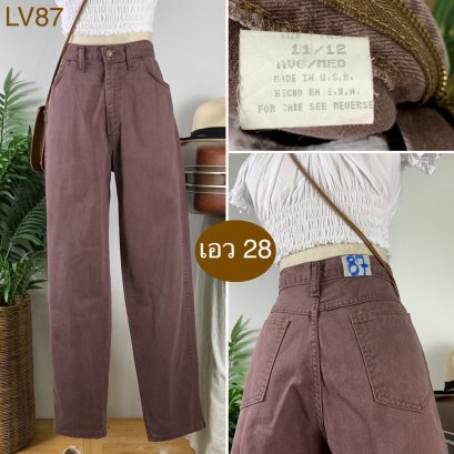 ♥️ รหัสLV87 ▪️ป้าย USA  ▪️ เอว 28&quot; สะโพก 41&quot; ต้นขา 24&quot; ▪️เป้า 12.5&quot; ยาว 40.5&quot; ปลายขา 6.5&quot; (นิ้ว)