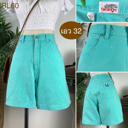 ♥️ รหัสRL60 ▪️ป้าย Syamore  ▪️ เอว 32&quot; สะโพก 42&quot; ต้นขา 26&quot; ▪️เป้า 12.5&quot; ยาว 17.5&quot;(นิ้ว)