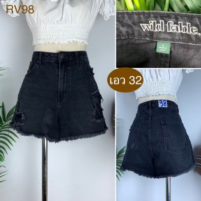 ♥️ รหัสRV98 ▪️ป้าย Wid Fable  ▪️ เอว 32&quot; สะโพก 40&quot; ต้นขา 25&quot; ▪️เป้า 12&quot; ยาว 13&quot; (นิ้ว)