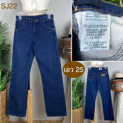 ♥️ รหัสSJ22 ▪️ป้าย Wrangler  ▪️ เอว 25&quot; สะโพก 32&quot; ต้นขา 19&quot; ▪️เป้า 10&quot; ยาว 36.5&quot; (นิ้ว)