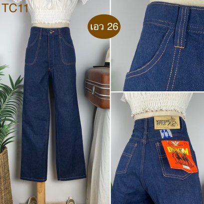 ♥️ รหัสTC11 ▪️ป้าย Western Style  ▪️ เอว 26&quot; สะโพก 34&quot; ต้นขา 26&quot; ▪️เป้า 11&quot; ยาว 37&quot; (นิ้ว)